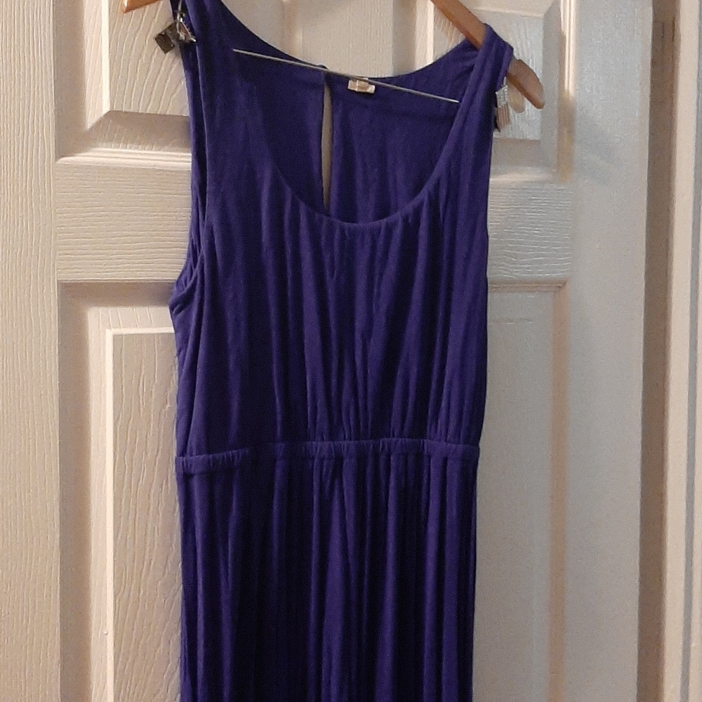 Jcrew long tank maxi dress blue size L